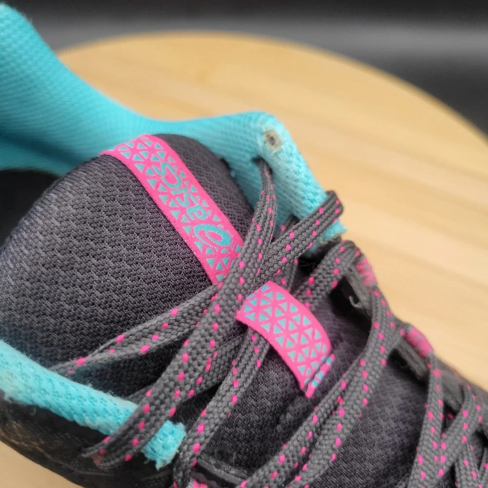ASICS Gel Venture 7 Womens Trail Running Shoes Black Pink Teal 1012A983 Size 10